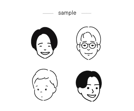 シンプルだけど特徴をとらえた可愛い似顔絵作成します アイコン・名刺・ゲストの似顔絵にいかがですか。 イメージ2