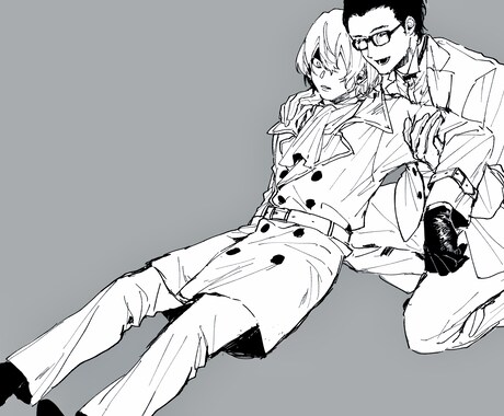 モノクロ限定、創作限定の一枚絵描きます 悲しい/クールな印象のモノクロイラストを描きます イメージ2