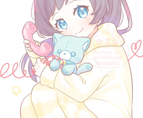 3名様限定価格　パステル調のイラスト描きます 活動者様向け　サムネイルや歌ってみた用に イメージ1