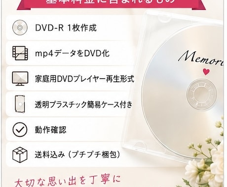 大切な思い出ムービーを丁寧にDVD化いたします 最短即日発送可能〇式場提出用やプレゼントにぴったり✨️ イメージ2