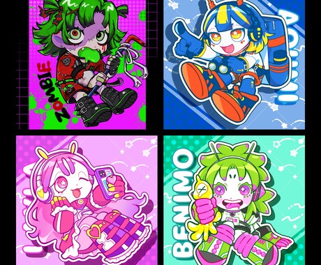 ポップでインパクトのあるイラストを描きます グッズ用、動画用幅広く！満足のいくイラストを提供します！ イメージ2