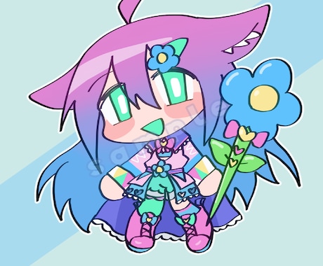 ミニキャライラストお描きします あなたのキャラクターの可愛いミニキャライラストを制作します。 イメージ2