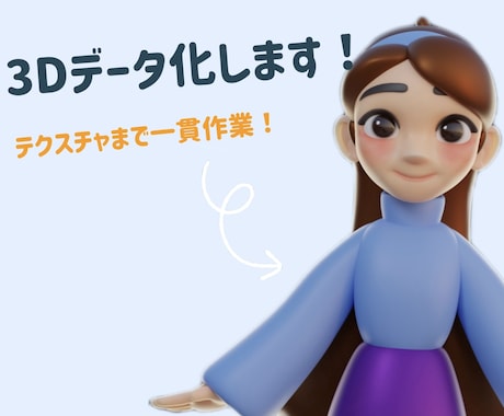 イラスト、写真を3Dデータ化します イメージ1