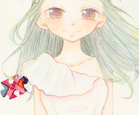 女の子キャラのイラストを色紙に描きます 手描きになるので世界で一枚だけです イメージ2