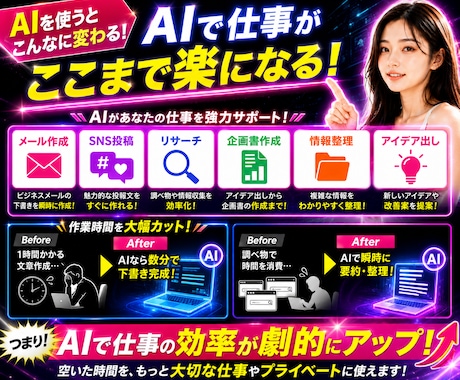 仕事で使える生成AI活用を教えます 仕事効率化AIを60分で実践習得 イメージ2