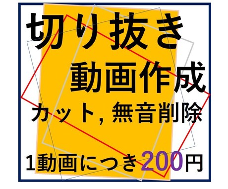 激安！！200円/1動画　動画のカットします 切り抜き 無音部分削除 安さ一番 イメージ1
