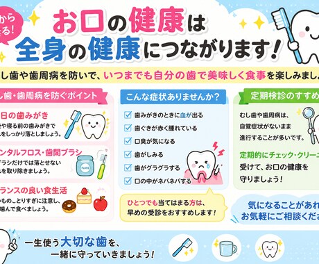歯科用POP・掲示物デザインを作成します 患者様に伝わるわかりやすいPOP制作 イメージ2