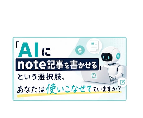 noteのAI自動作成の補助ツールを渡します 毎回前提を書いたり話題に迷ったりしていませんか？解決します。 イメージ1
