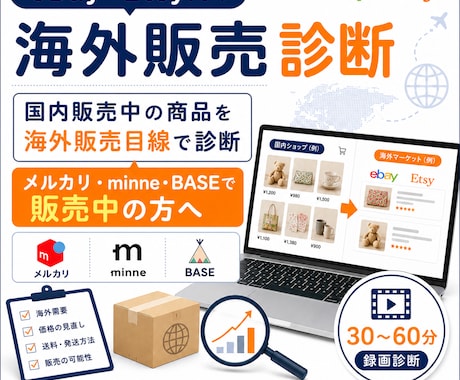 あなたの商品がeBay・Etsy向きか診断します 国内だけで安く売る前に海外販売目線で確認 イメージ1