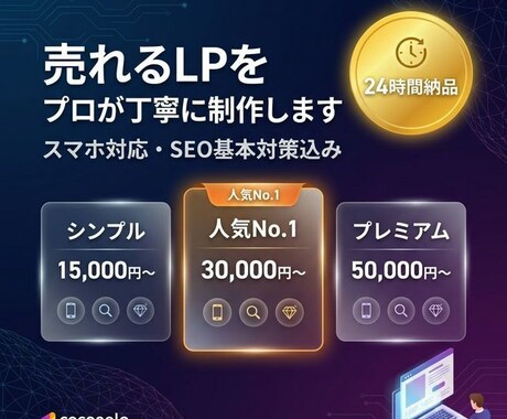 売れるLP・ランディングページを制作します 【24時間納品】スマホ対応・SEO込みで集客に強いLP制作 イメージ1
