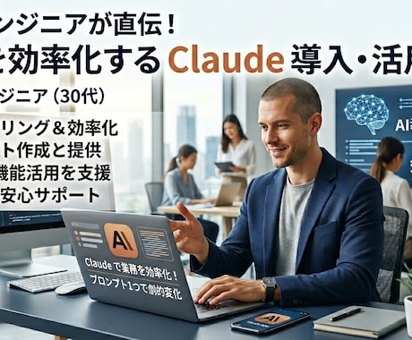業務を効率化するClaude導入・活用支援します あなたの業務に最適化したClaude活用法を構築します。 イメージ1