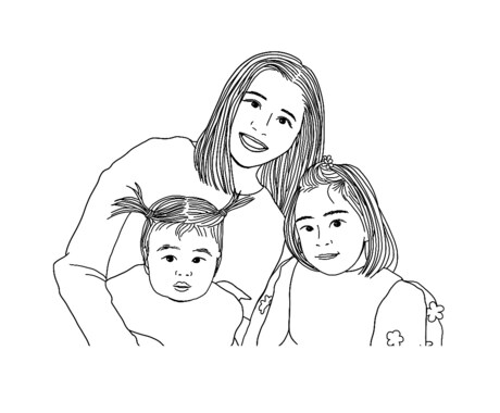 お子様やご家族の似顔絵イラストを作成します SNSアイコンや記念日のプレゼントにおすすめ イメージ2