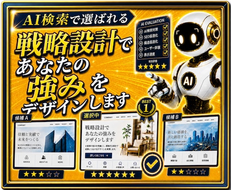 人にもAIにも選ばれる！勝てるHPを制作します イメージ1