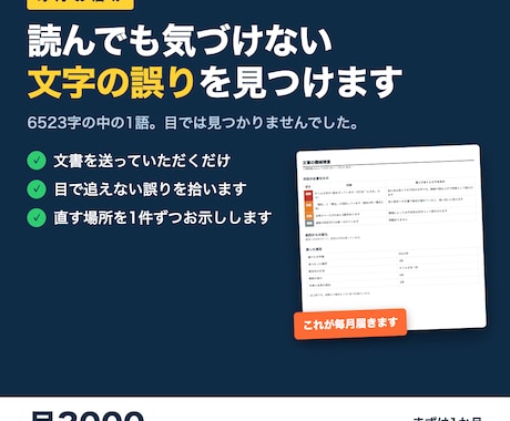 文章の誤字脱字を機械で洗い出し校正します イメージ1