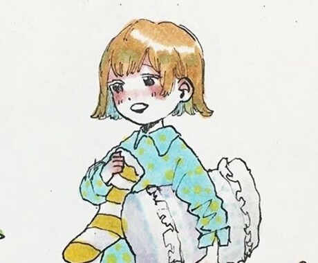 かわいいアナログイラスト描きます SNSアイコンや挿絵、カップルさんにおすすめです☺︎ イメージ1