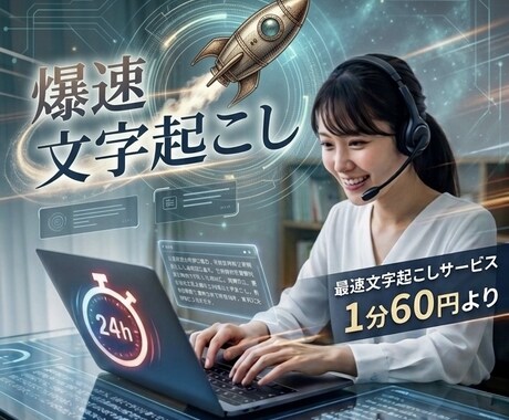 最短24h以内・文字起こし、事務職が爆速で承ります 「会議やインタビューをすぐに資料化したい方へ。｣ イメージ1