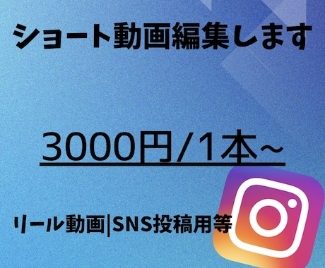 ショート動画の編集いたします Instagram用リール動画等のショート動画を編集します イメージ1
