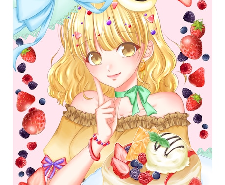 一枚絵描きます ポップで華やかなイラスト☆表紙や挿絵にも使える一枚絵 イメージ1