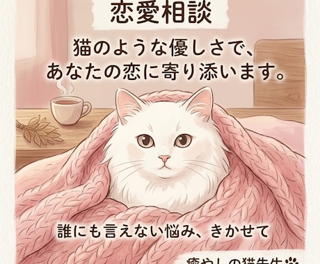 恋愛の悩み、誰にも言えない話でも優しく聞きます 片思い、失恋、復縁何でも否定せず聞きます イメージ1
