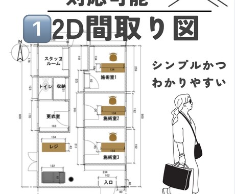 手書きラフから間取り図作成します 手書きラフから間取り図作成します／3D付きも対応可 イメージ2