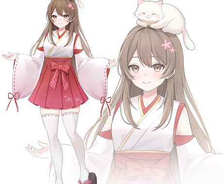 立ち絵、キャラクターデザインの作成をいたします Vtuber、立ち絵、IRIAM、ゲーム用などに使えます！ イメージ1