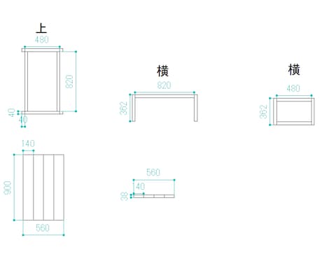 jwcadで簡単な図面作成をします 土地や建物、又は家具等の図面を寸法入りで作成いたします。 イメージ1