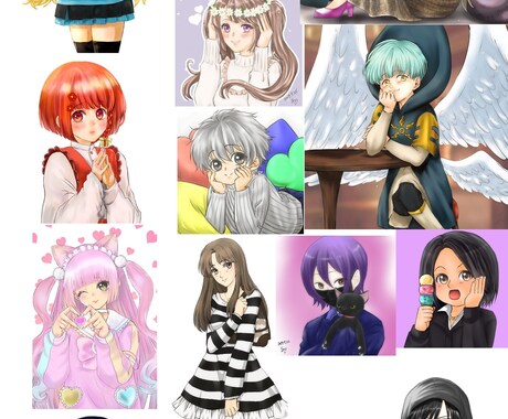 VTuber立ち絵等一枚絵描かせて頂きます 綺麗系可愛い系のキャラクターイラスト制作します イメージ2