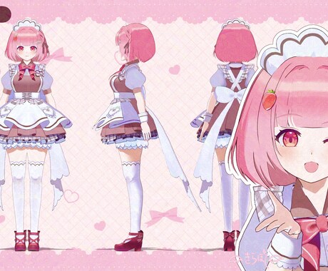 イラストをもとにVRoid製３Ｄモデルを制作します .vroid形式データ通常納品！オプションのみ購入も可能です イメージ2