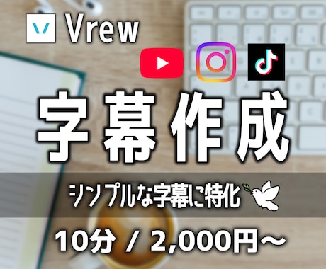 動画の【字幕 / テロップ】作成いたします イメージ1