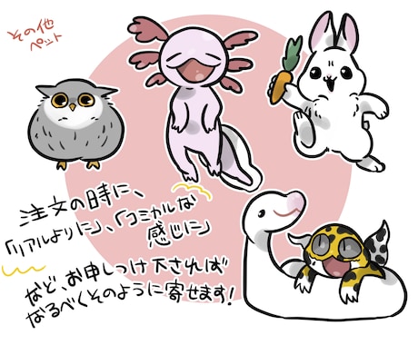 ペットの似顔絵をかわいくポップに描きます みなさんのおうちのかわいいペットたちを! イメージ2