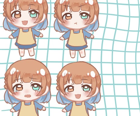 表情差分付き！SDキャラクター描きます 癒されるキャラクターをサムネやアイコン等に是非！ イメージ1