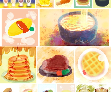 食べ物の写真を美味しそうなイラストにします 商用利用可能！アイコンやメニュー表などにも！ イメージ2