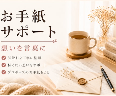 想いを言葉に｜お手紙づくりをサポートします 一緒に整理をして、自分らしい言葉で届けませんか？ イメージ1