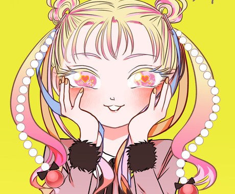 華やかでかわいい女の子、男の子のイラスト描きます SNSやグッズに◎明るく可愛いイラストを イメージ2