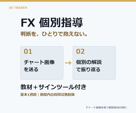 3名限定でFXを個別指導します イメージ1