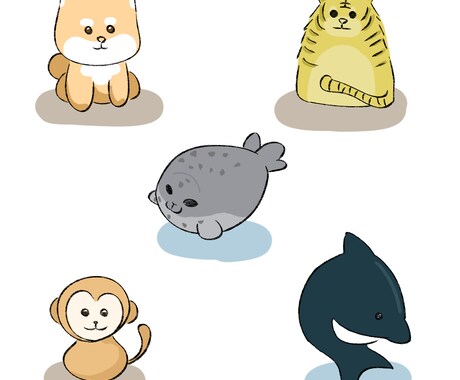 シンプルな動物イラストを描きます イメージ1