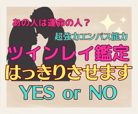 運命の人なの？ツインレイ・ツインソウル鑑定します 意中のパートナーとの魂のつながりを霊視します。恋愛・不倫関係 イメージ2