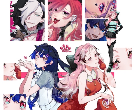 ひときわ目を惹く美しいイラストを制作します 高クオリティ｜華やかで美しい絵柄とキャラデザが得意です イメージ2