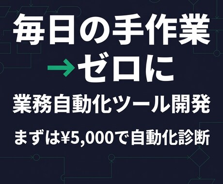 毎日の手作業をゼロにする業務自動化ツール作ります フォーム送信→LINE通知→シート記録。毎日の作業を自動化 イメージ1