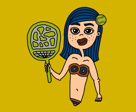 レトロポップな色合いのイラストかきます レトロポップでかわいいイラストかきます！！ イメージ2
