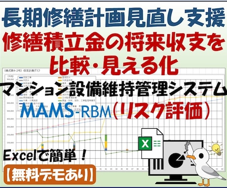 長期修繕計画見直し業務を支援します 修繕積立金・将来収支を比較シミュレーション イメージ1