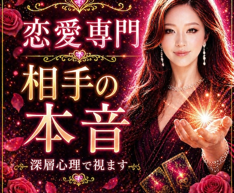 相手の本音❤️深層心理でズバリ読み解きます 鑑定実績6500件超え❗️ ✨心に優しく寄り添う恋愛専門鑑定 イメージ1