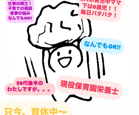 子育てのモヤモヤ、やさしく関西弁でお聞きします 【3児ママ×栄養士】育児や子どもの食事の悩み、お聞きします イメージ1