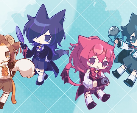 デフォルメキャラの全身絵を制作します ミニキャラを必要としてる方へ！ イメージ1