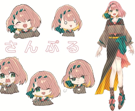 IRIAMで使える立ち絵完成品すぐにお渡しできます ☆お手軽配信スターターセット商用OK☆ イメージ2