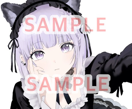 女性キャラアイコン作ります キュートなイメージが得意な胸上アイコンです！ イメージ1
