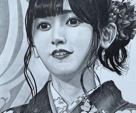 頂いた写真から鉛筆画でリアルな似顔絵をお描きします 思い出をデータとしてだけでなく実物を手元に残してみませんか？ イメージ2