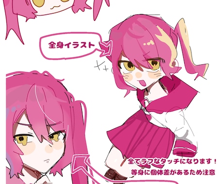 先着2名様割引！！詰め込みイラストかきます あなただけのイラストをご提供！高速納品です！ イメージ2