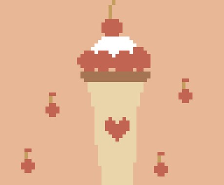 平成女子に人気♡ピクセルアート(ドット絵)描きます たまごっちでお馴染みのドット絵描きます♥ イメージ2