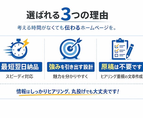 最短翌日納品！名刺代わりのホームページを制作します あなたの事業の魅力と集客の基礎を整えるホームページ制作 イメージ2